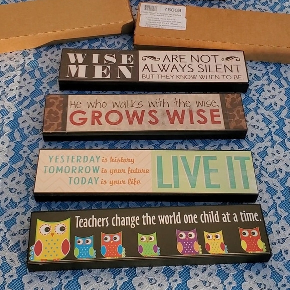 Sticks with sayings, can stand up on desk or lay flat. 10" x 2.3" x .75" - Picture 3 of 3